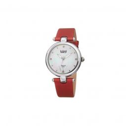 Women's Satin Covered (Leather) Mother of Pearl Dial Watch