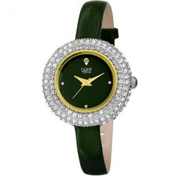 Quartz Diamond Green Dial Ladies Watch