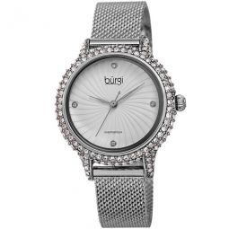 Quartz Diamond Silver Dial Ladies Watch