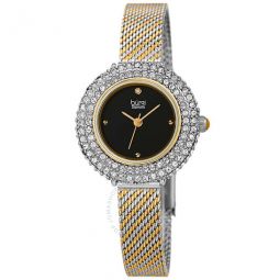 Diamond Crystal Black Dial Ladies Watch