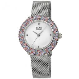Quartz Diamond Silver Dial Ladies Watch