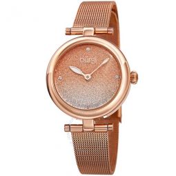 Rose Ombre Dial Rose Gold-tone Mesh Ladies Watch