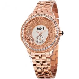 Silver and Gold Dial Rose Gold-tone Ladies Watch