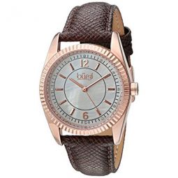 Mother Of Pearl Dial Ladies Leather Watch