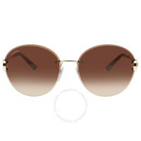 Brown Gradient Round Ladies Sunglasses