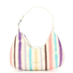 Ivory Ladies Baby Amber Striped Leather Hobo Bag