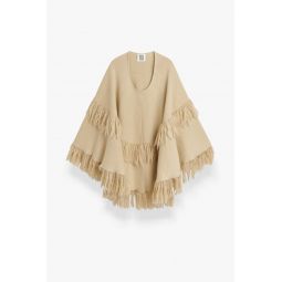 Dixi wool Poncho - Old Beige