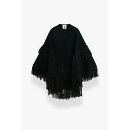 Dixi Wool Poncho - Black