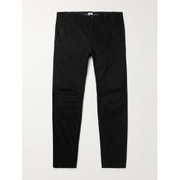 Slim-Fit Stretch-Cotton Sateen Trousers