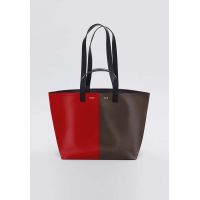 Le Pratique Bigout Small Zip Bag - Red/Brown