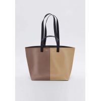 Le Pratique Small Bigout Zip PVC/Leather Bag - Cream/Taupe