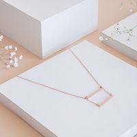 PATRICIA Hammered Necklace - 14k rose gold