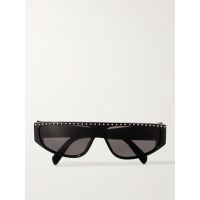 Alan Crystal-Embellished D-Frame Acetate Sunglasses