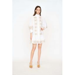 Paisley Dress - White