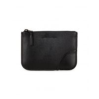 Very Black Leather Zip Wallet