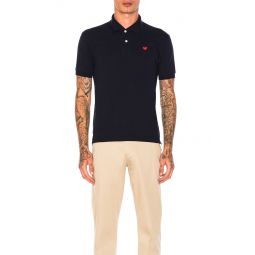 Small Red Emblem Cotton Polo