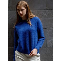 Soft Crew Neck Sweater - Blue
