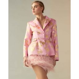 Dripping Gold Fitted Blazer - Petal Pink