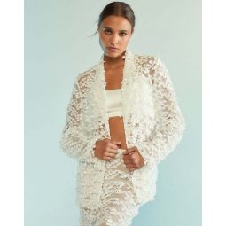 3D Embroidered Tulle Blazer