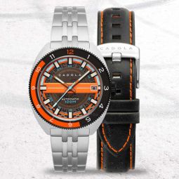 1977 Automatic Orange Dial Mens Watch