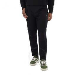 Mens Splatter Logo Sweatpants in Black, Size Large