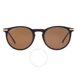 Light Brown Oval Unisex Sunglasses