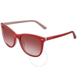 Red Gradient Cat Eye Ladies Sunglasses