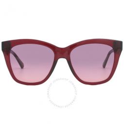 Red Gradient Square Ladies Sunglasses