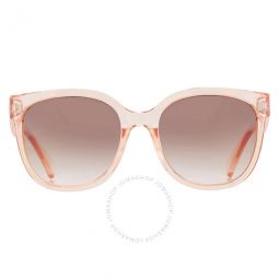 Broiwn Gradient Square Ladies Sunglasses