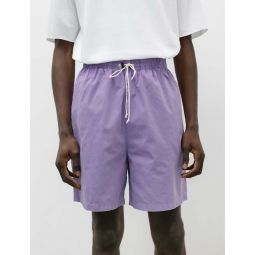Twill Knee Shorts - Purple