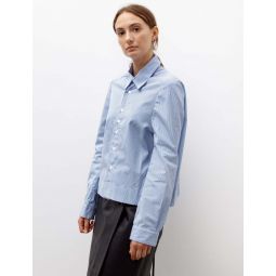 Cropped Gap Shirt - Blue Stripe