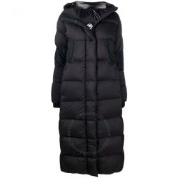 Black Hooded Down Alliston Longline Parka, Size X-Small