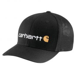 Carhartt Rugged Flex Fitted Canvas Mesh-back Logo Graphic Cap - Mens
