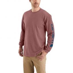 Carhartt Loose Fit Heavyweight Long-Sleeve Logo Sleeve Graphic T-Shirt - Mens