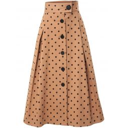 Aline Button Front Midi Skirt