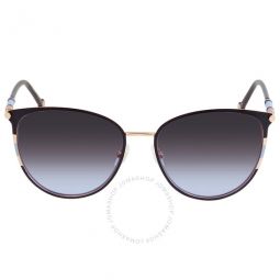 Grey Shaded Blue Butterfly Ladies Sunglasses