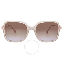 Brown Shaded Violet Square Ladies Sunglasses