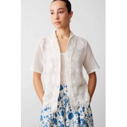 Jojo Cotton Crochet Shirt - Swirl