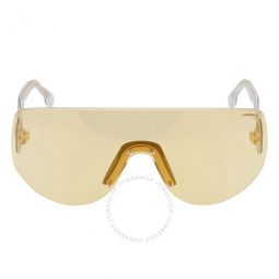 Yellow Gold Mirror Shield Unisex Sunglasses