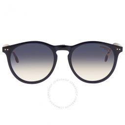 Blue Grey Gradient Round Unisex Sunglasses