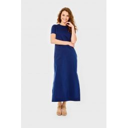 Elodie Poly Maxi Dress - Ocean Cavern