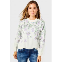 Maribelle Cotton Viscose Sweater - White Multi