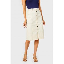 Colette Cotton Twil Skirt - White Cap