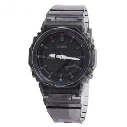 Alarm World Time Quartz Analog-Digital Black Dial Ladies Watch