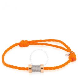 Forever Waves Charms Orange String And Yellow Gold PVD Steel Bracelet