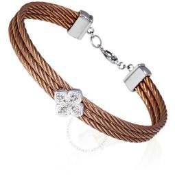 La Fleur Ladies Rose Gold PVD Bangle Bracelet, Size S