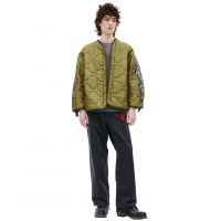 Children of the discordance Quilted jacket with graffiti print - Green
