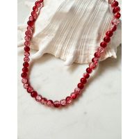 RED SPARKLE BUBBLE NECKLACE - Red