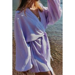 ALICE COTTON LILAC ROBE - KIMONO