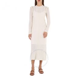 Ladies Snow White Wool Cash Knit Dress, Size X-Small